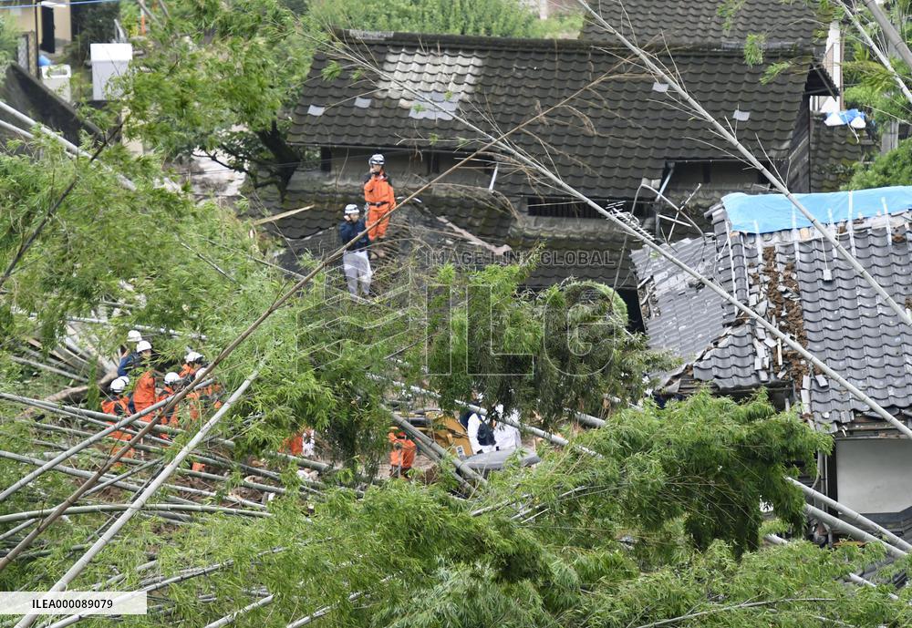 Heavy rain damages quake-hit Kumamoto Prefecture