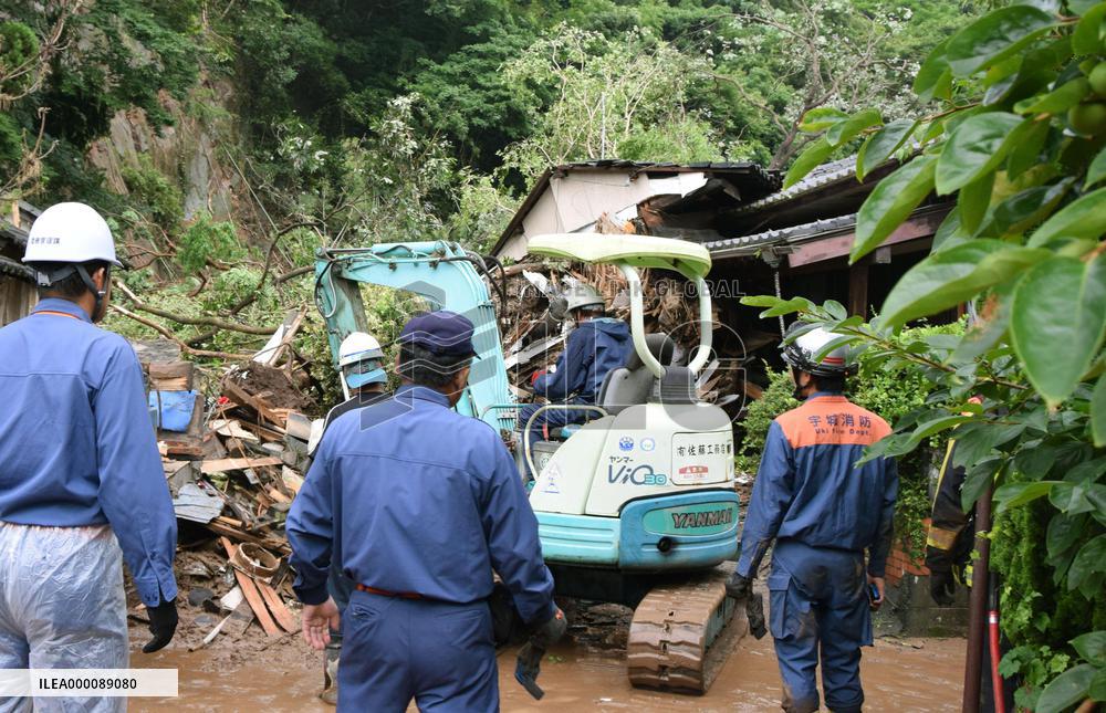 Heavy rain damages quake-hit Kumamoto Prefecture