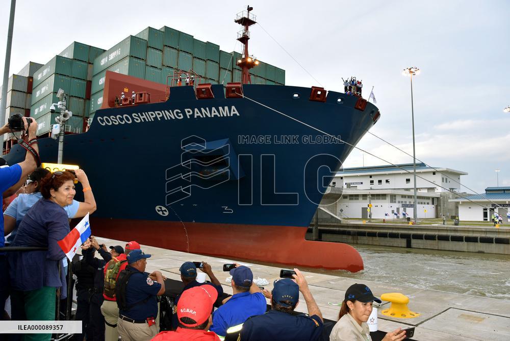 1st ship sails through newly expanded Panama Canal
