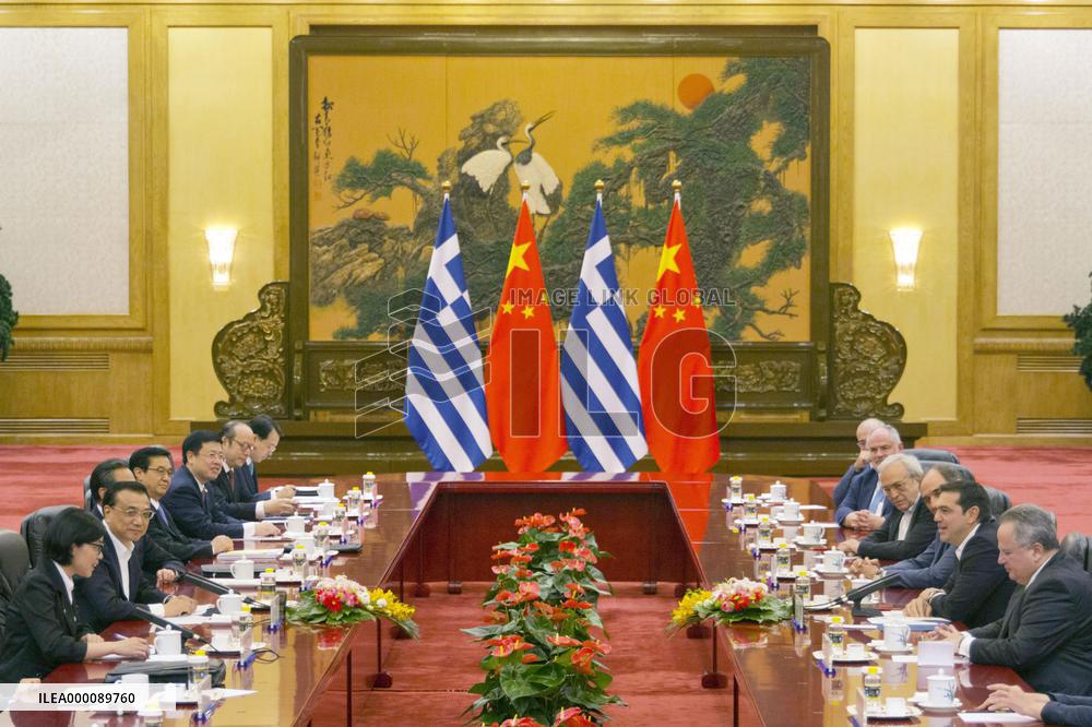 Greek prime minister in Beijing