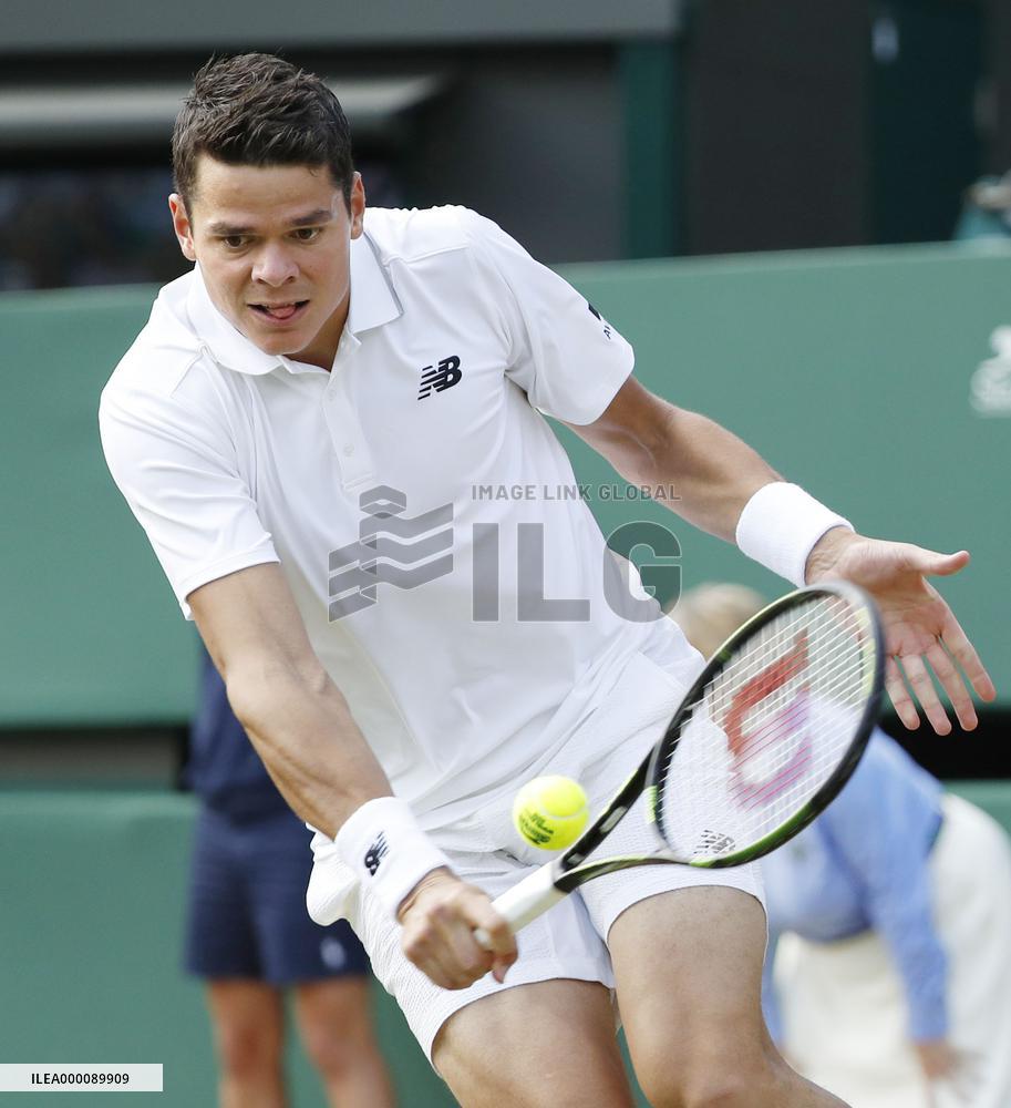 Tennis: Raonic proceeds to Wimbledon semis