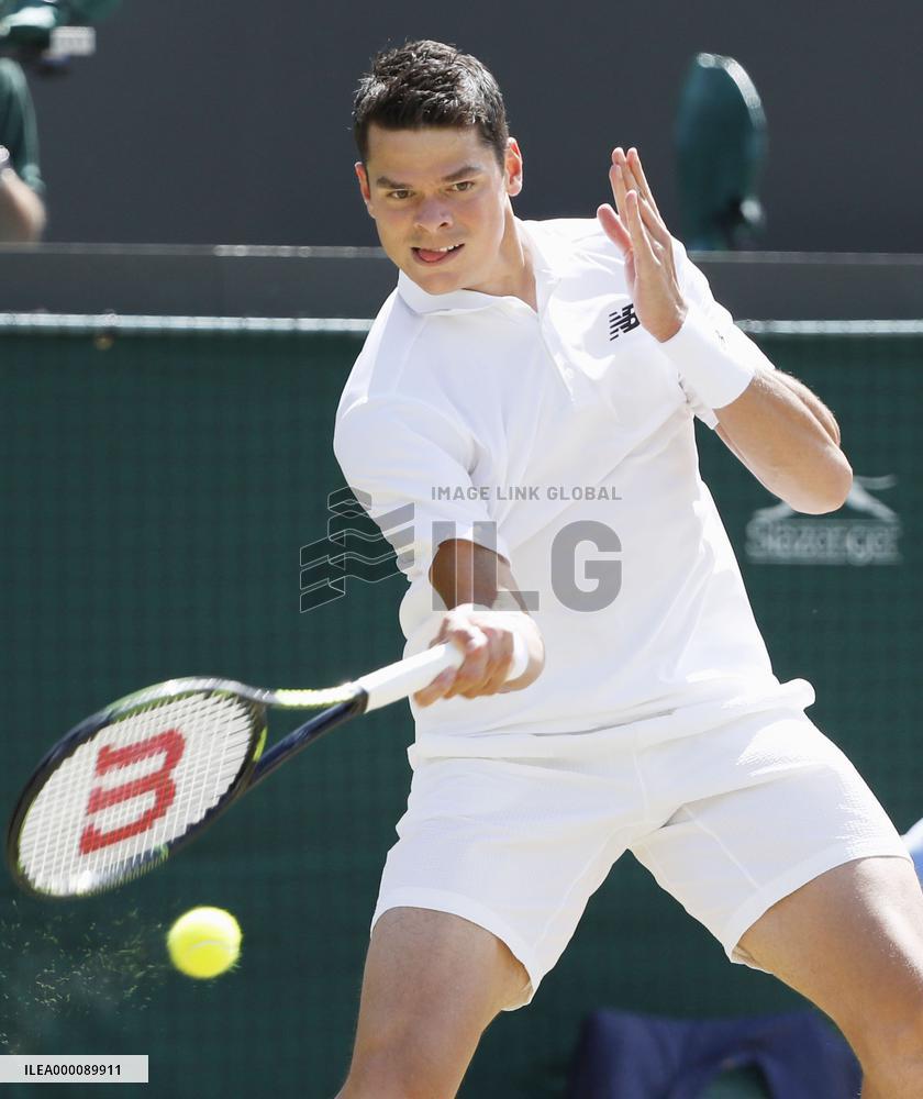 Tennis: Raonic proceeds to Wimbledon semis