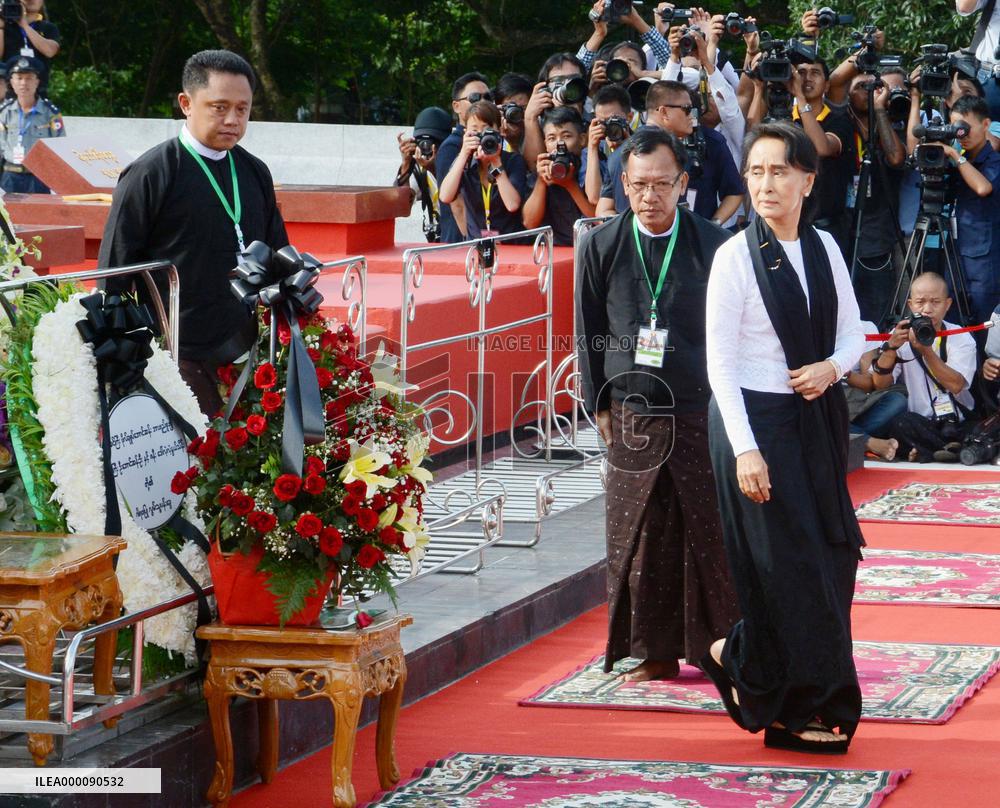 Suu Kyi celebrates 69th Martyrs' Day in Yangon