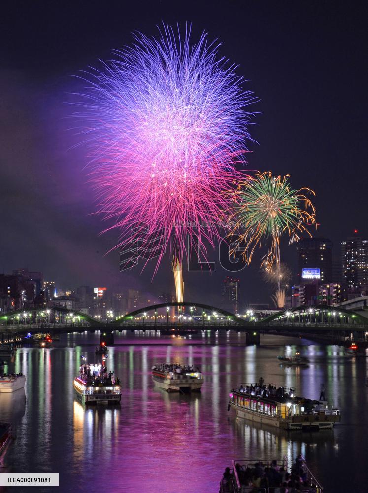 Fireworks festival over Sumida River