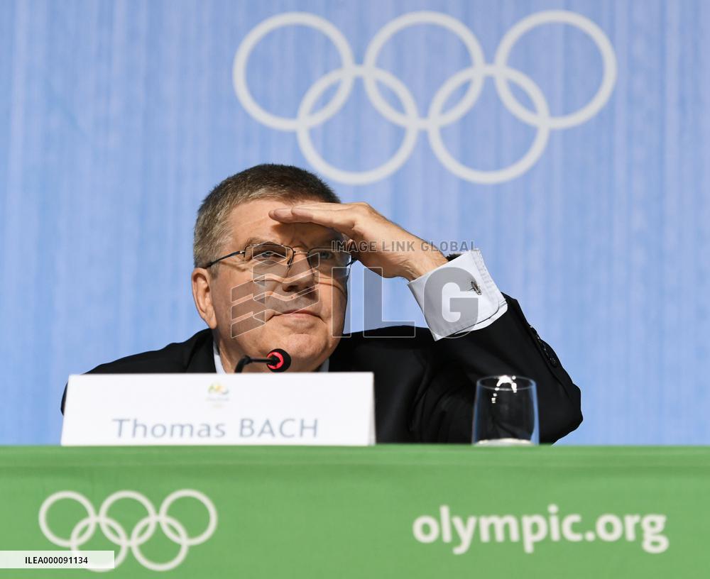 Bach portrays IOC as victim in Russian doping scandal