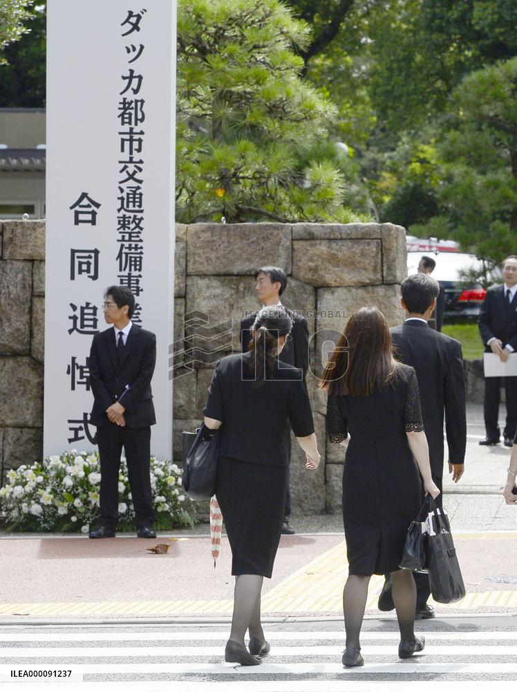 Memorial service held in Tokyo for Bangladesh terror victims