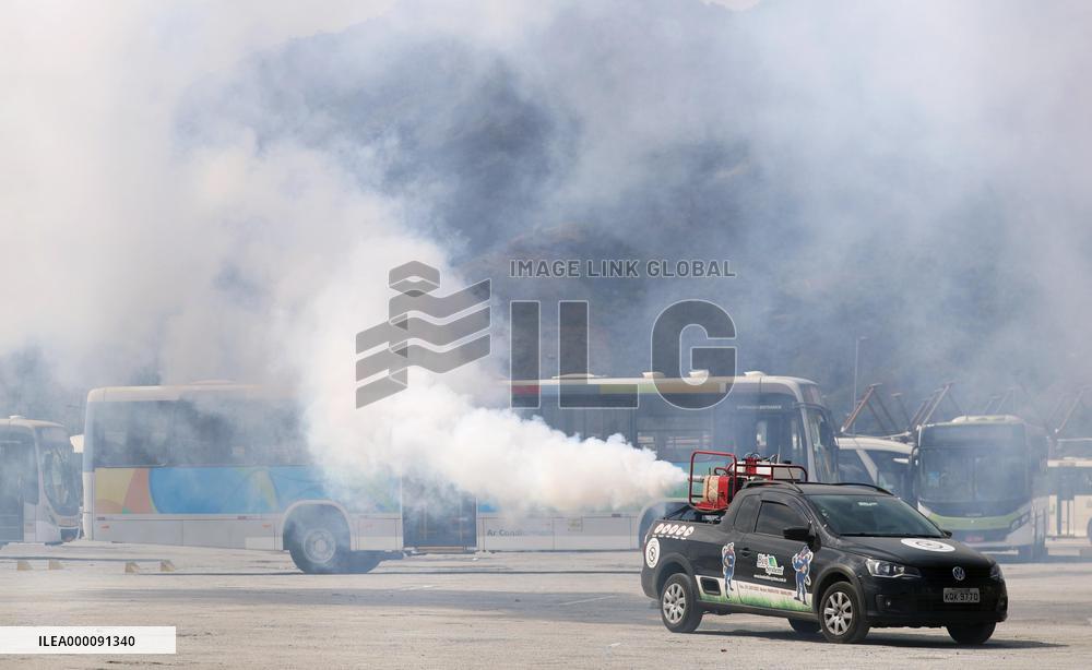 Vehicle spraying massive insecticides