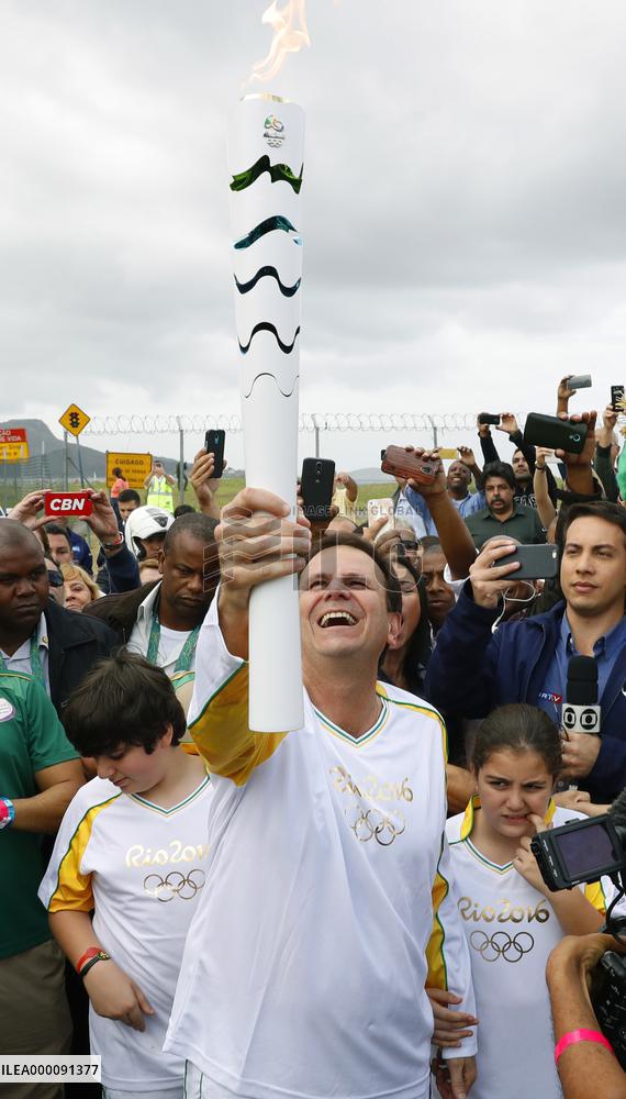 Olympic torch arrives in Rio