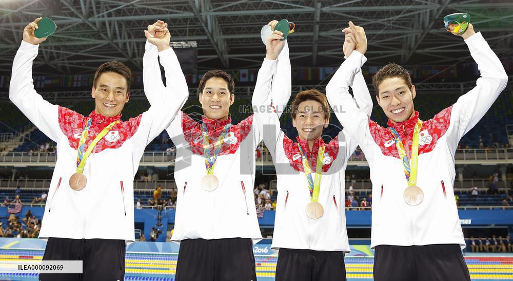 Japan wins bronze in men's 800M freestyle relay