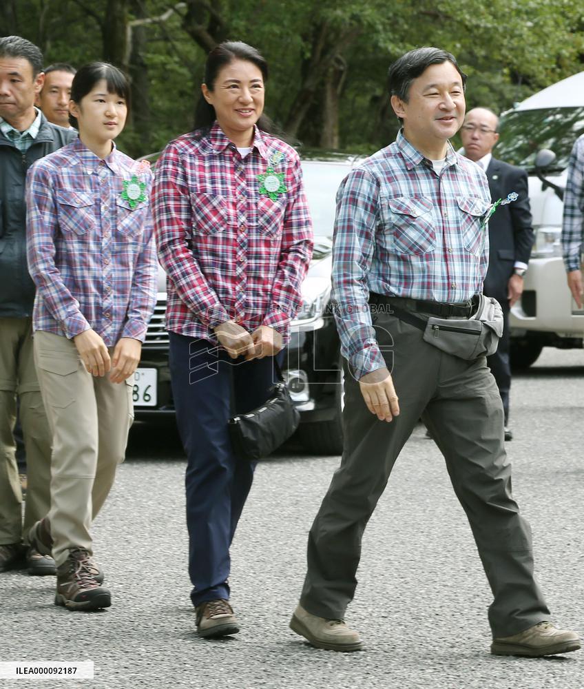 Crown prince family in Nagano Pref. on Mountain Day