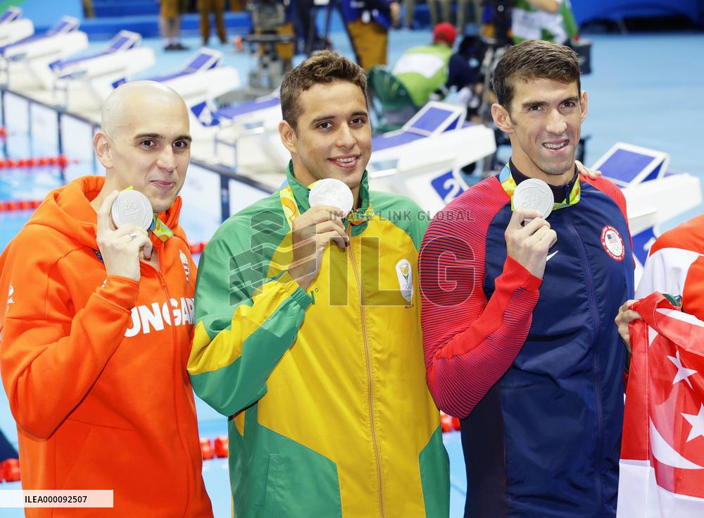 Olympics: 3 share silver in men's 100-meter butterfly