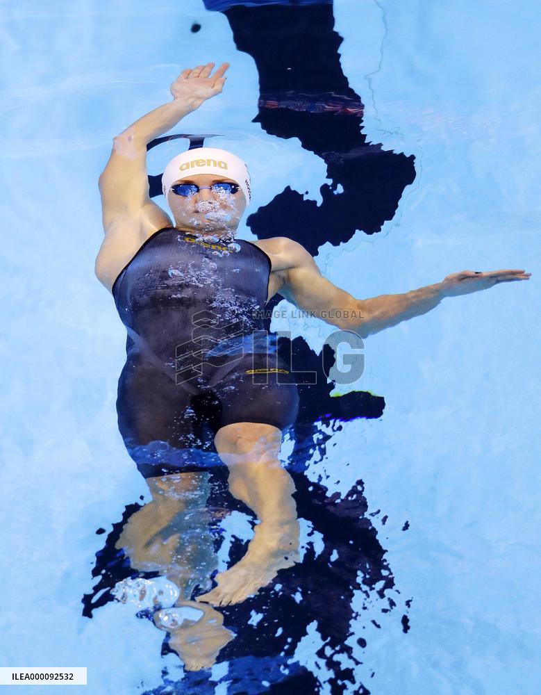 Hungary's Hosszu in women's 200 backstroke final