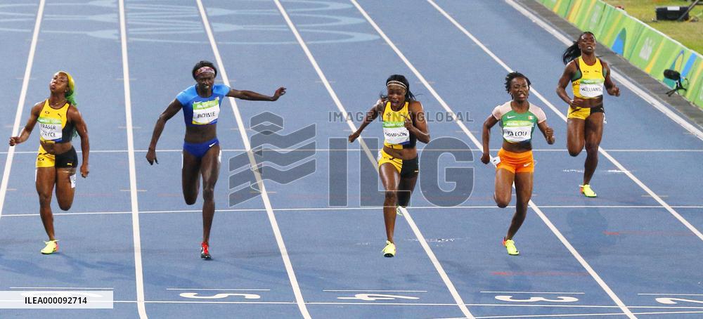 Olympics: Thompson wins women's 100