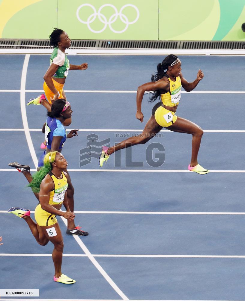 Olympics: Thompson wins women's 100m