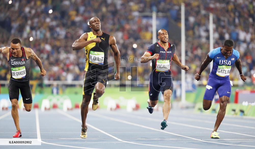 Olympics: Bolt wins 3rd consecutive 100m gold