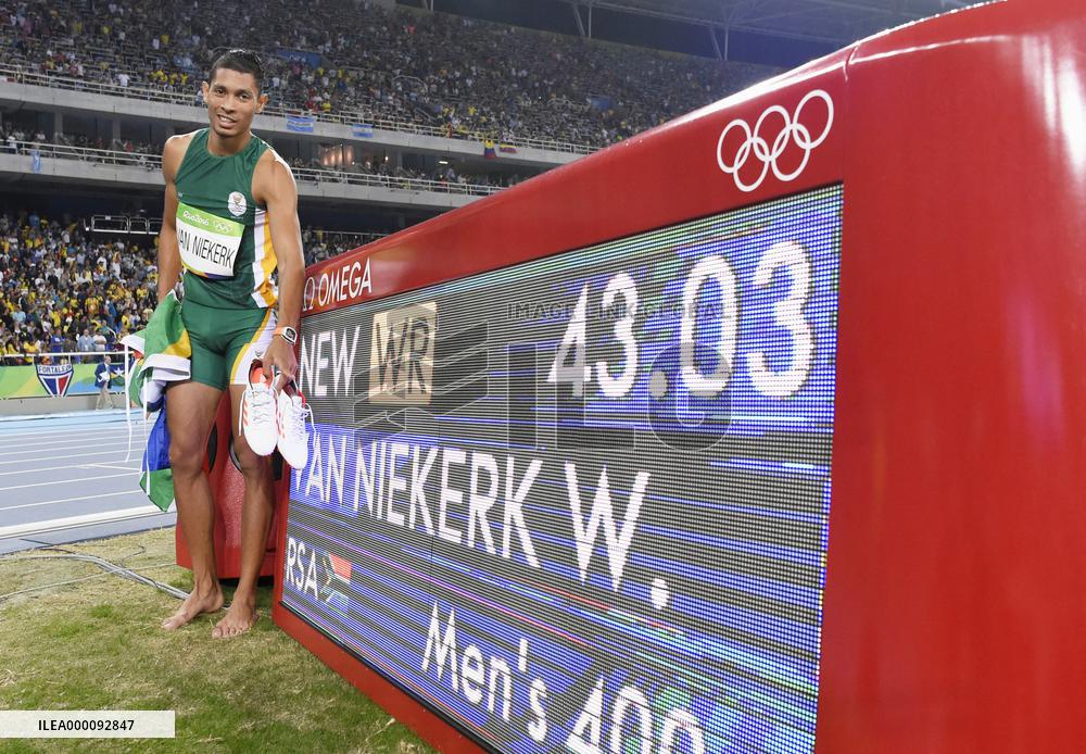 Olympics: Van Niekerk sets world record in men's 400 victory
