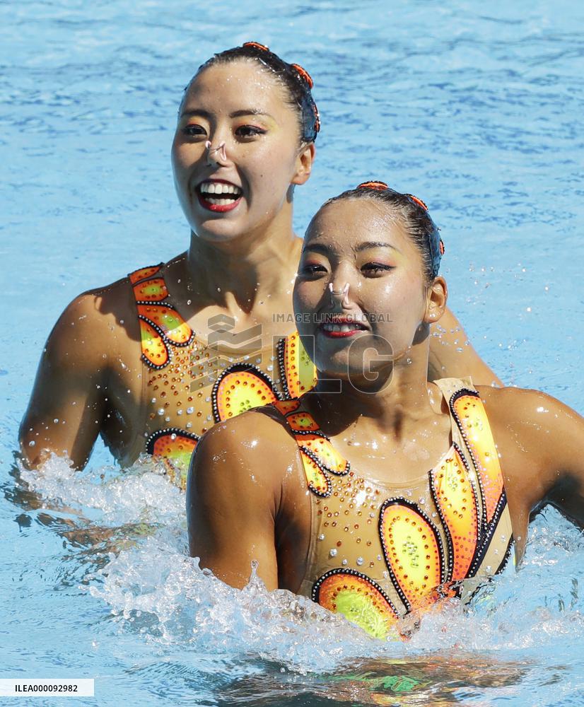 Japanese pair advance into synchronized swimming final