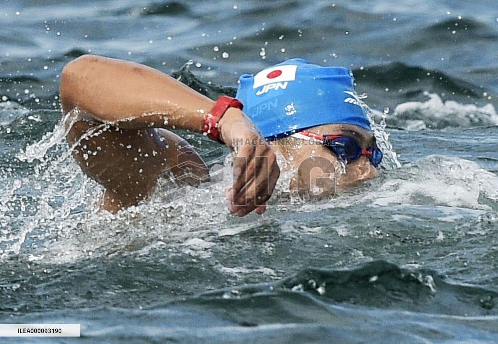 Japan's Hirai finishes 8th in men's marathon swimming