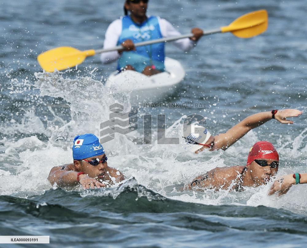 Japan's Hirai finishes 8th in men's marathon swimming
