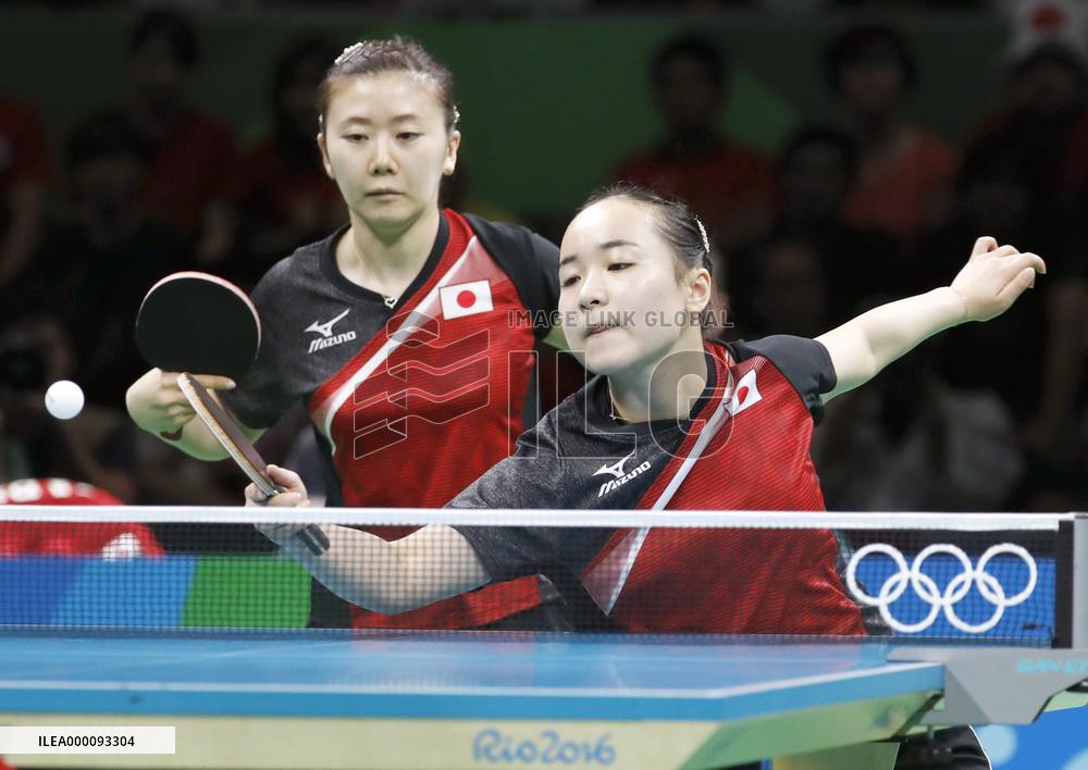 Olympics: Japan wins table tennis team bronze