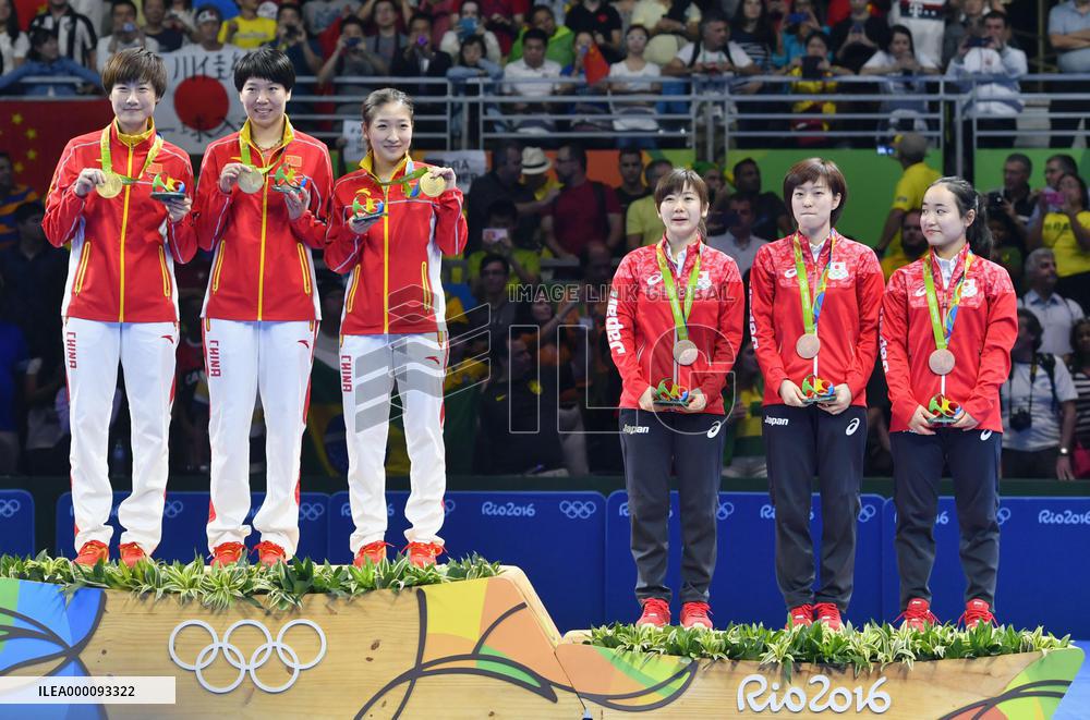 Olympics: Chinese women's table tennis team takes gold