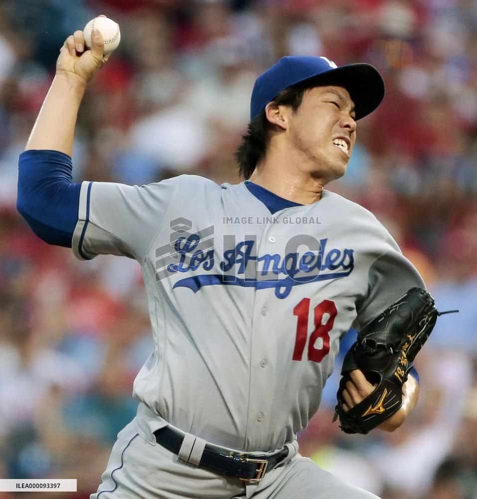 Baseball: Maeda gets 12th win as Dodgers rout Phillies