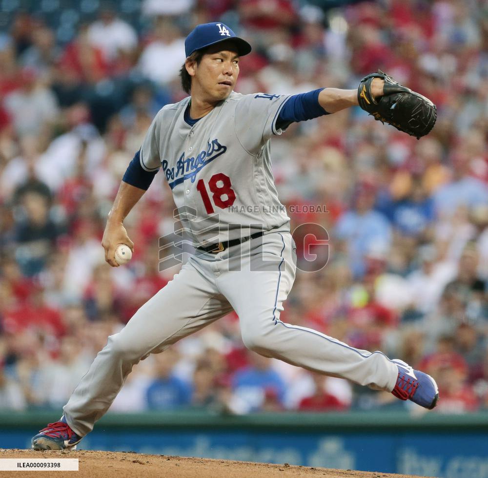 Baseball: Maeda gets 12th win as Dodgers rout Phillies