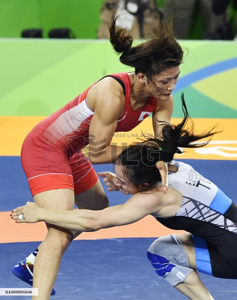 Olympics: Women's wrestling in action
