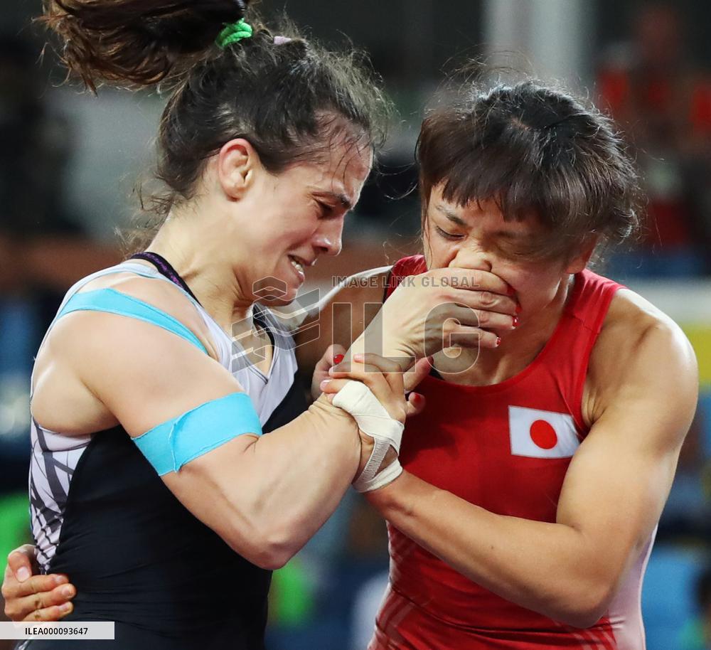 Olympics: Women's wrestling in action