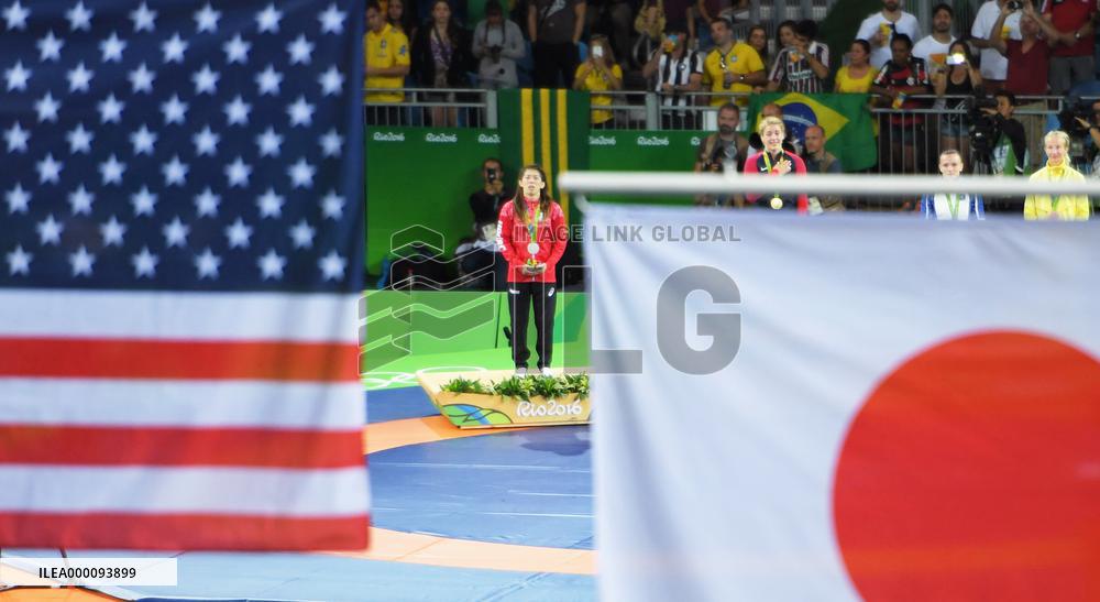 Olympics: Medal ceremony for women's wrestling 53-kg