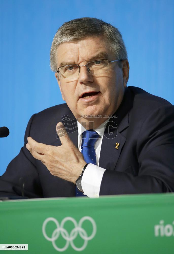 Olympics: IOC President Bach at press conference