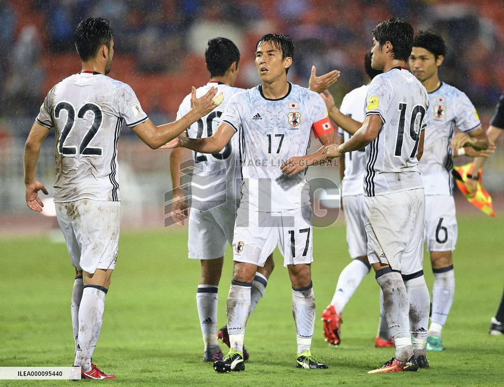 Soccer: Japan down Thais to post 1st win of final World Cup q'fying