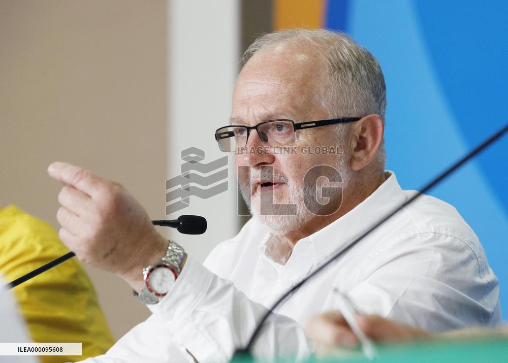 Paralympic Committee chief at press conference