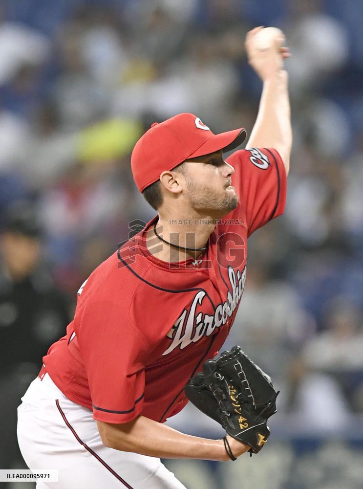 Baseball: Hiroshima's Johnson earns Japan-leading 15th win