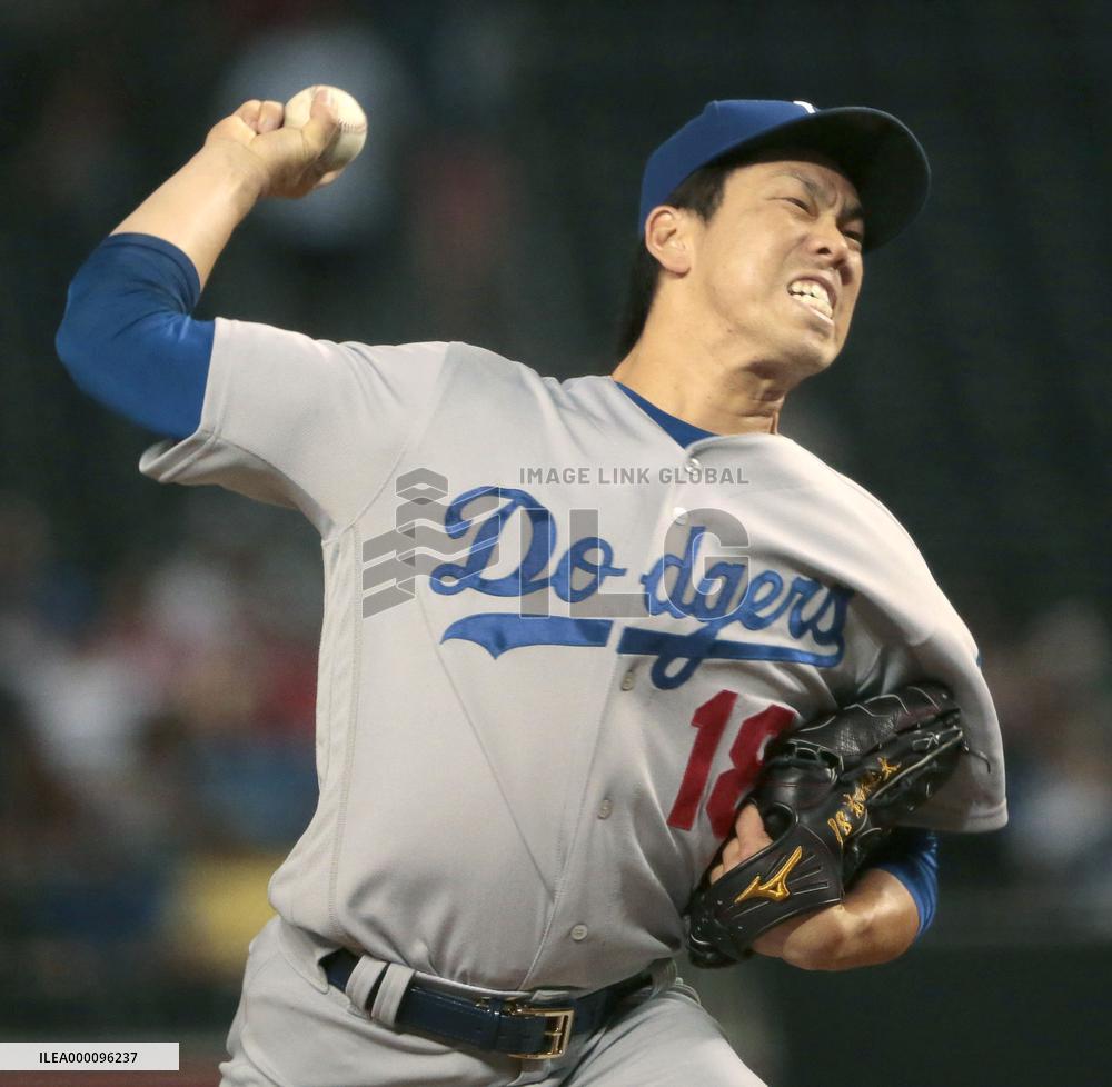 Baseball: Maeda earns 15th win as Dodgers beat D-backs