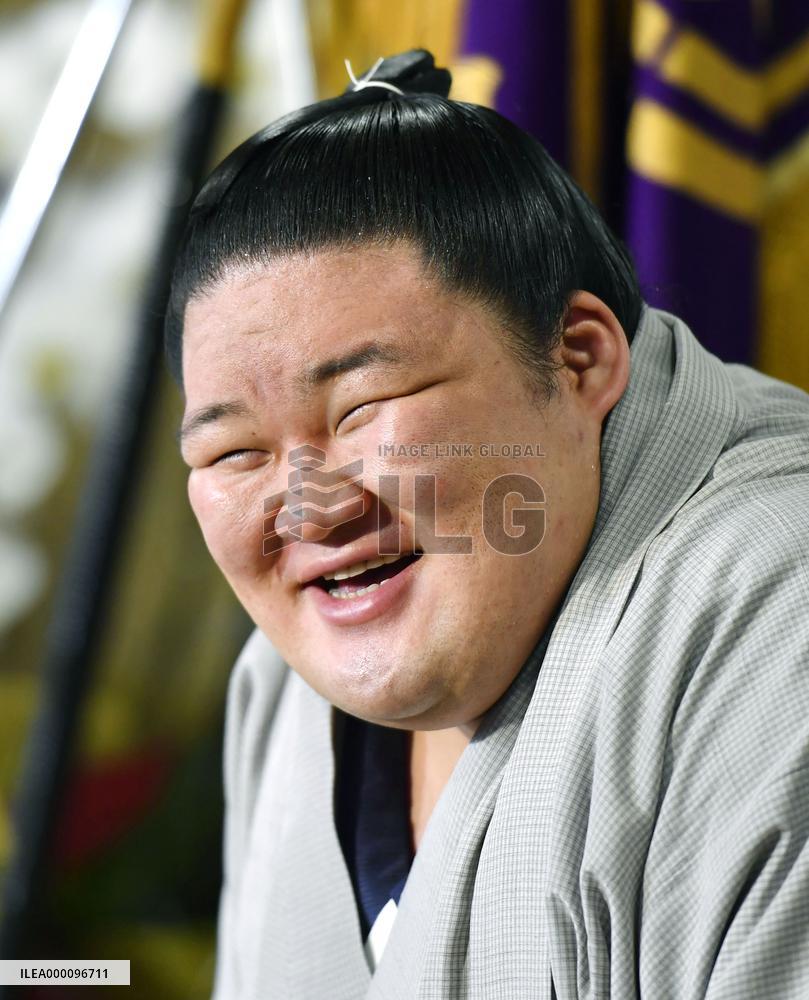 Goeido at press conference after unbeaten autumn run
