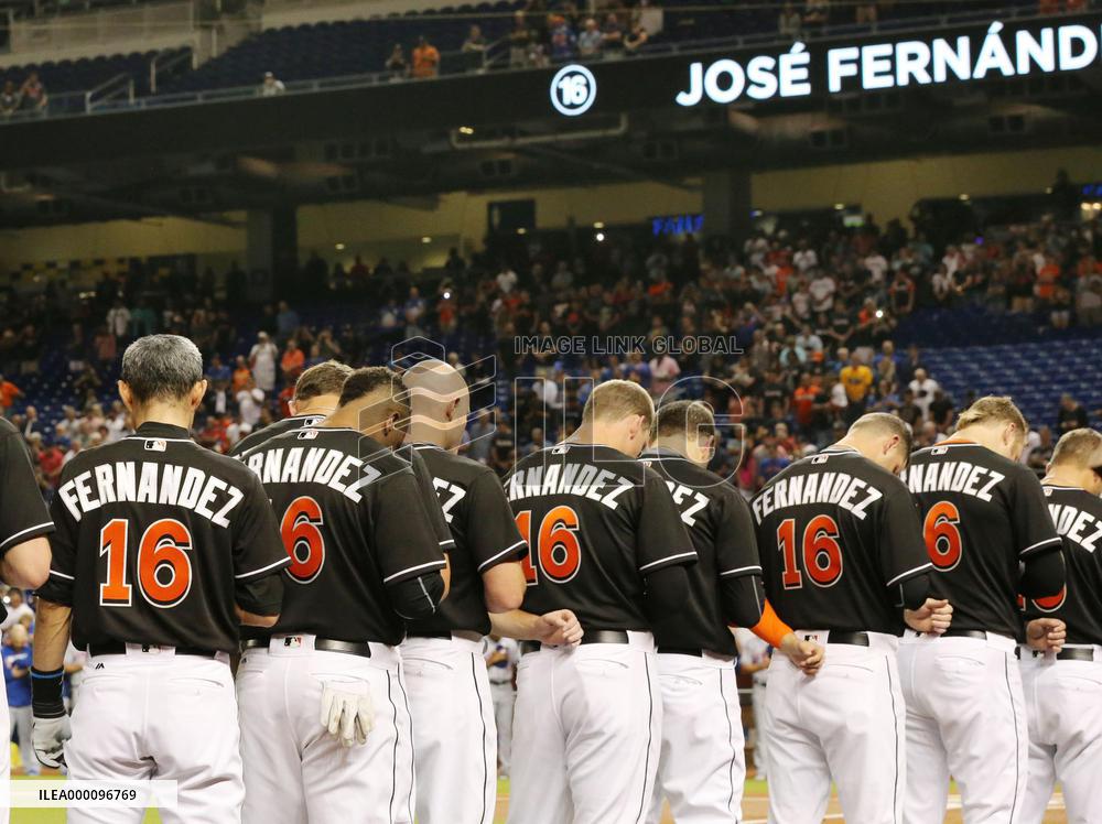Baseball: Marlins honor Jose Fernandez in pregame ceremony