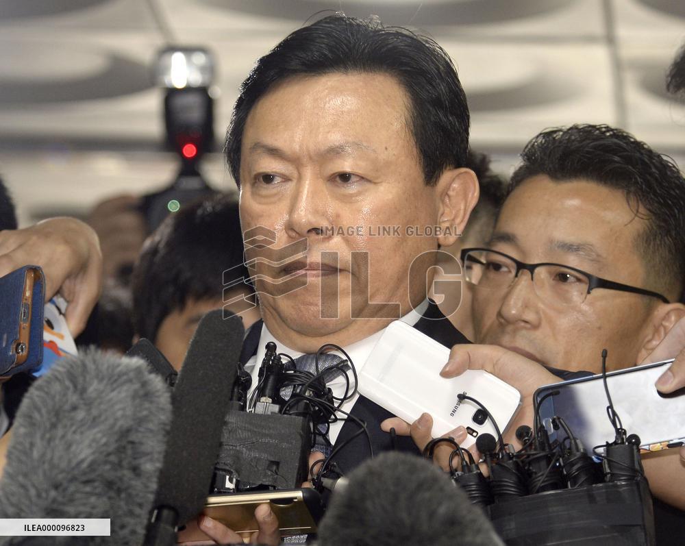 Lotte Group chairman arrives at court for questioning