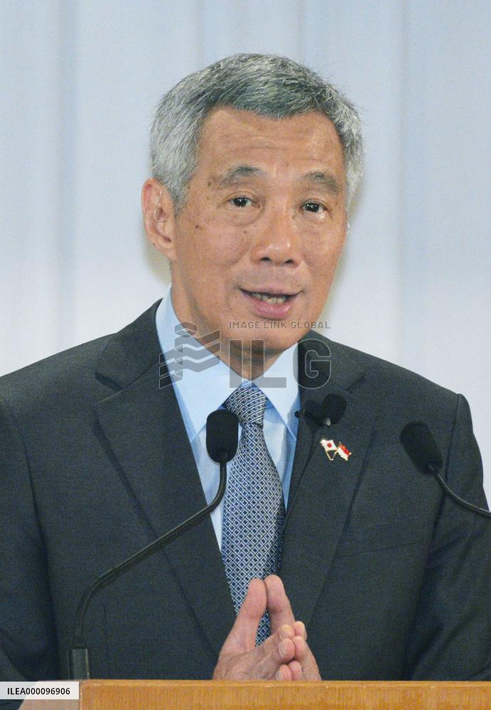 Singapore Prime Minister Lee makes speech in Tokyo