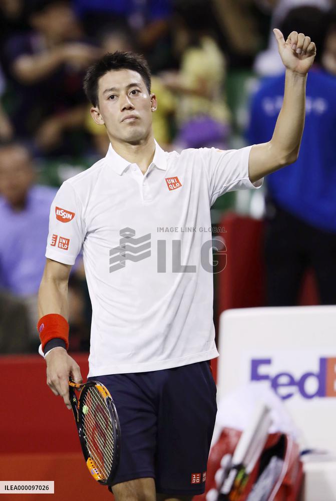 Tennis: Nishikori overcomes shaky start to get 1st-up Japan Open win
