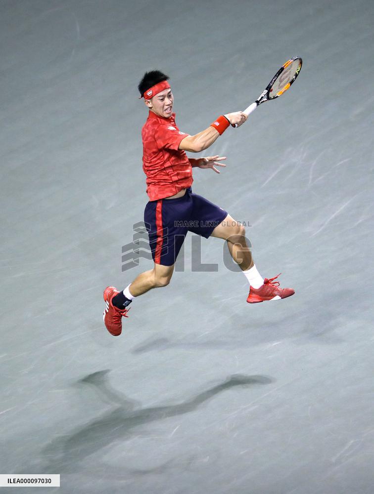 Tennis: Nishikori overcomes shaky start to get 1st-up Japan Open win