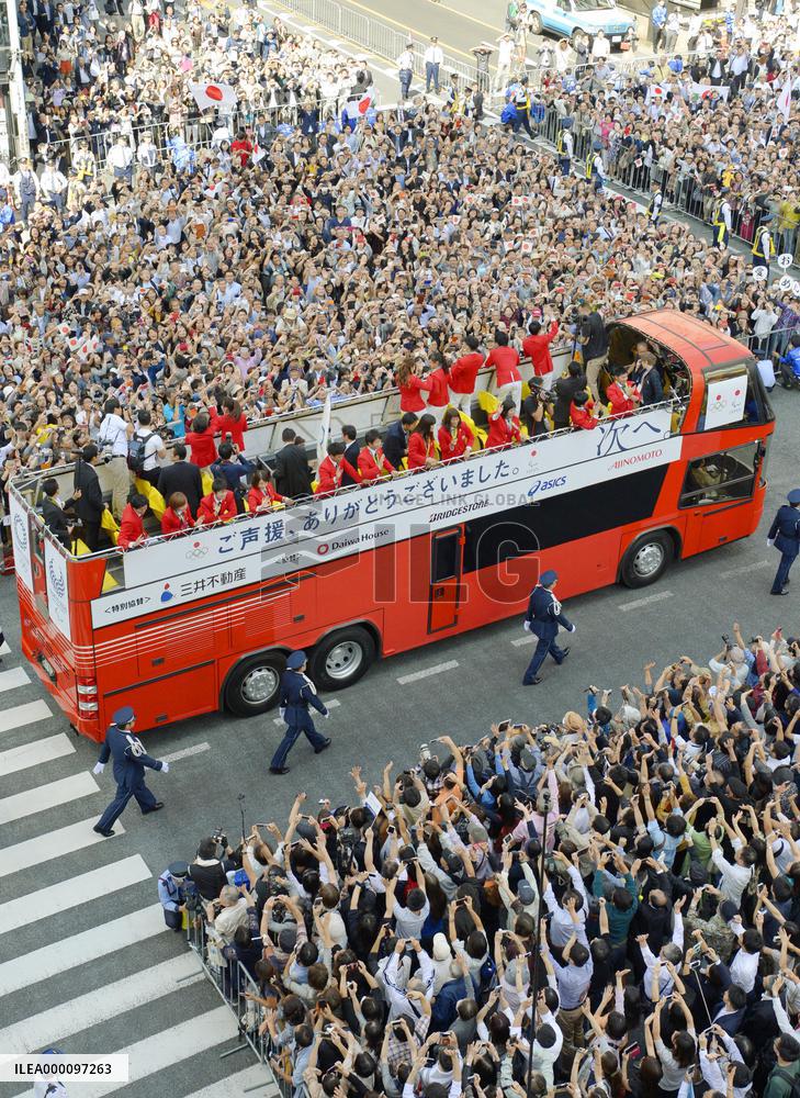 Medalists parade in Tokyo