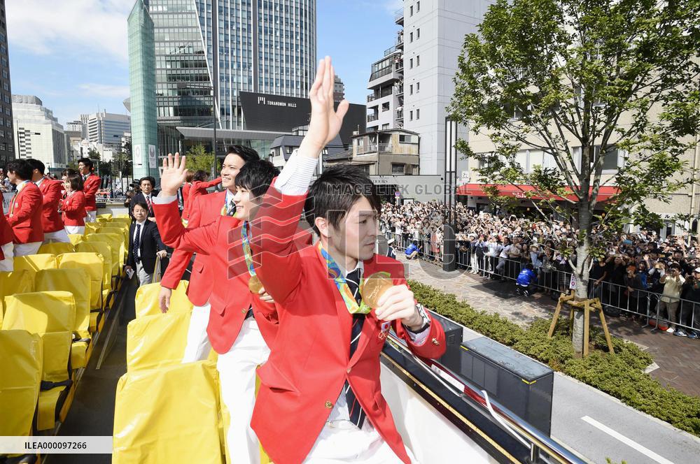 Olympics, Paralympics medalists parade in Tokyo