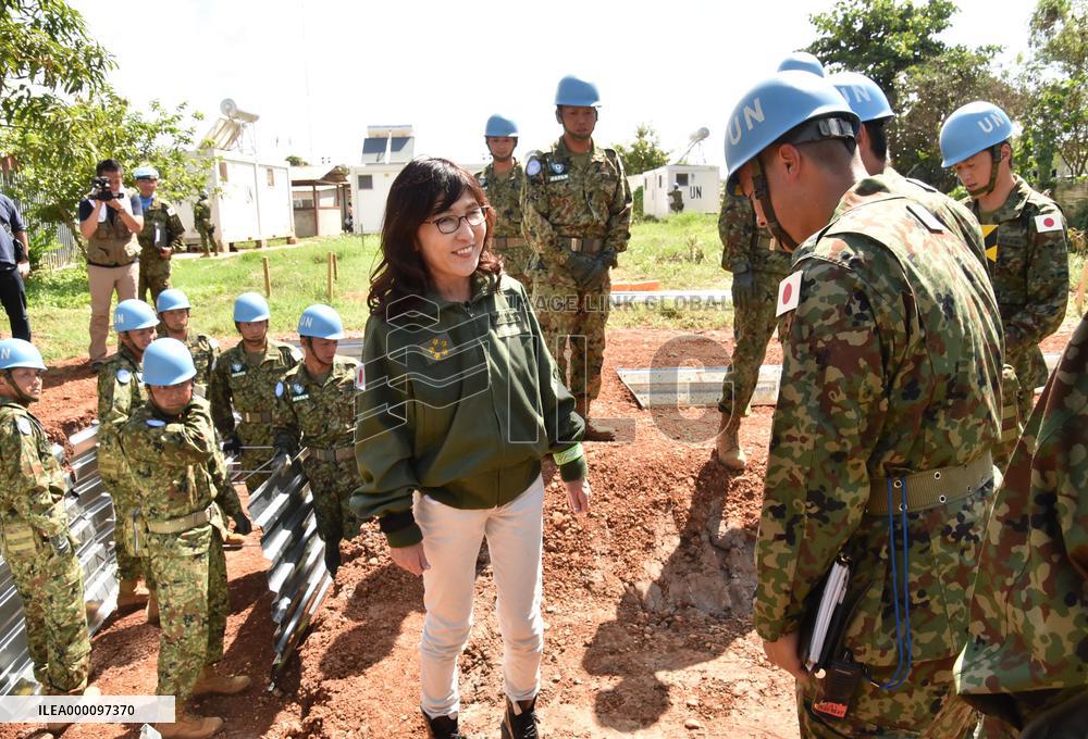 Japan defense chief inspects peacekeeping mission in South Sudan