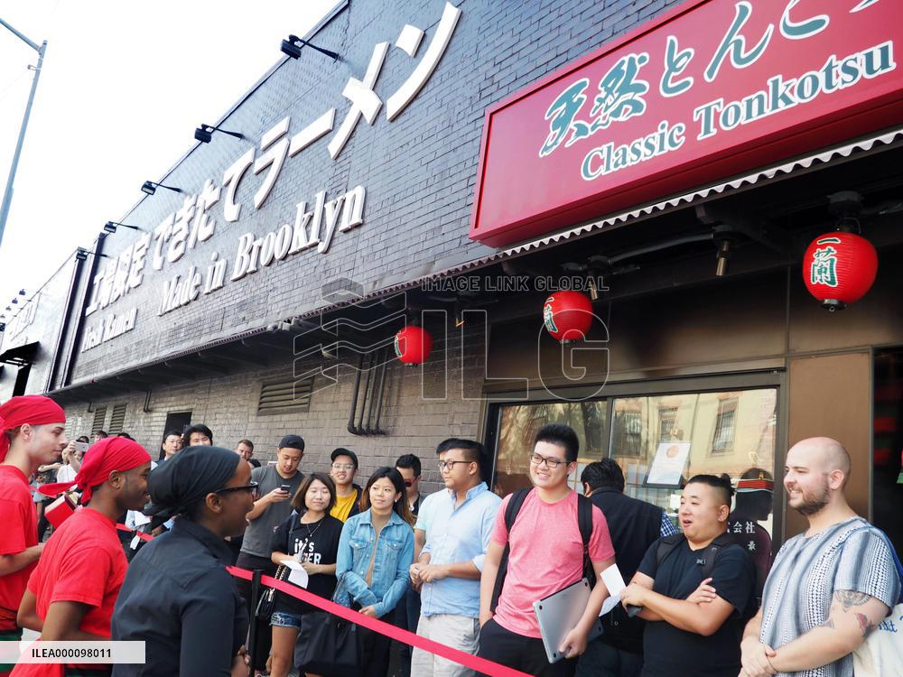 Japanese popular ramen noodle chain store opens in N.Y.