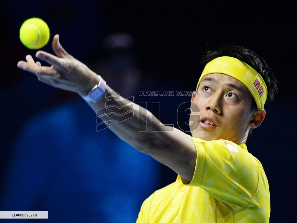 Nishikori advances to 2nd round of Swiss Indoors