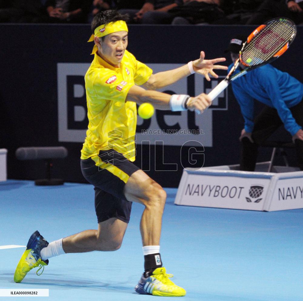 Nishikori advances to 2nd round of Swiss Indoors