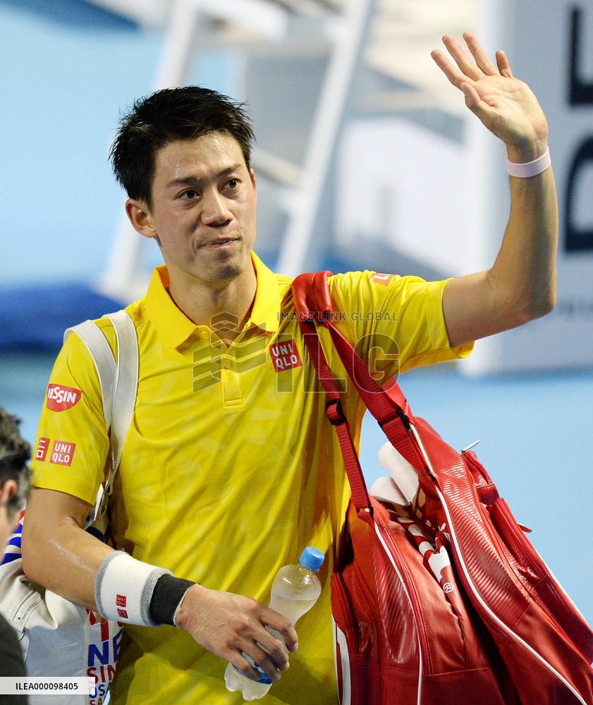 Nishikori beats Lorenzi in Swiss Indoors 2nd round