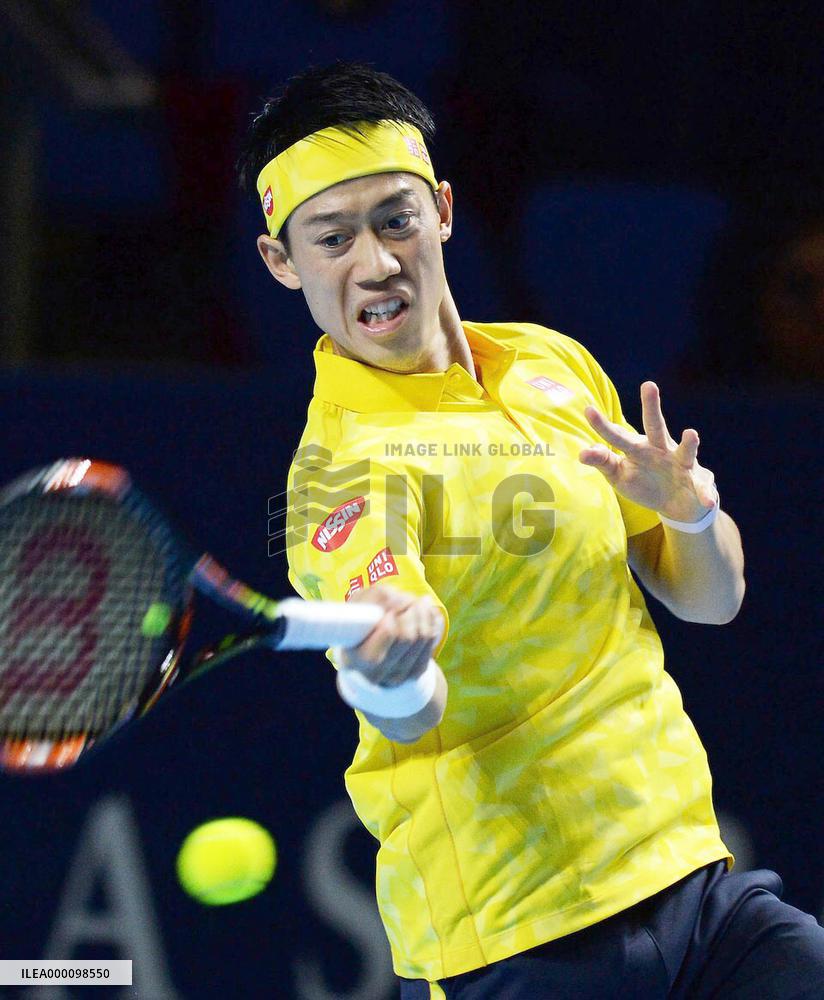 Tennis: Nishikori defeats del Potro to reach Swiss Indoors semis