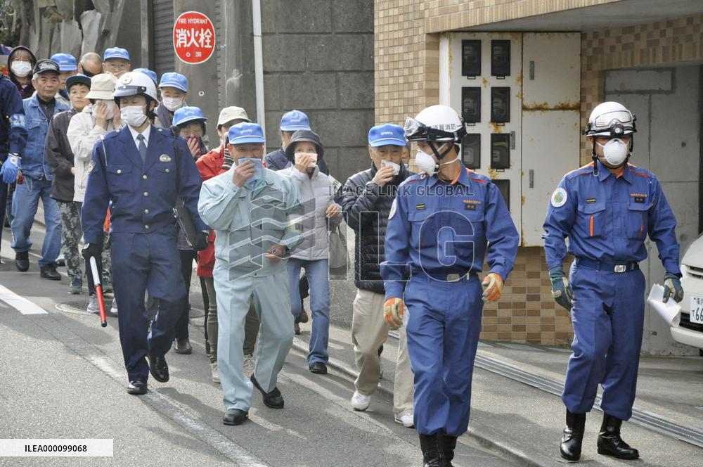 Emergency drill for nuclear-powered ship accident